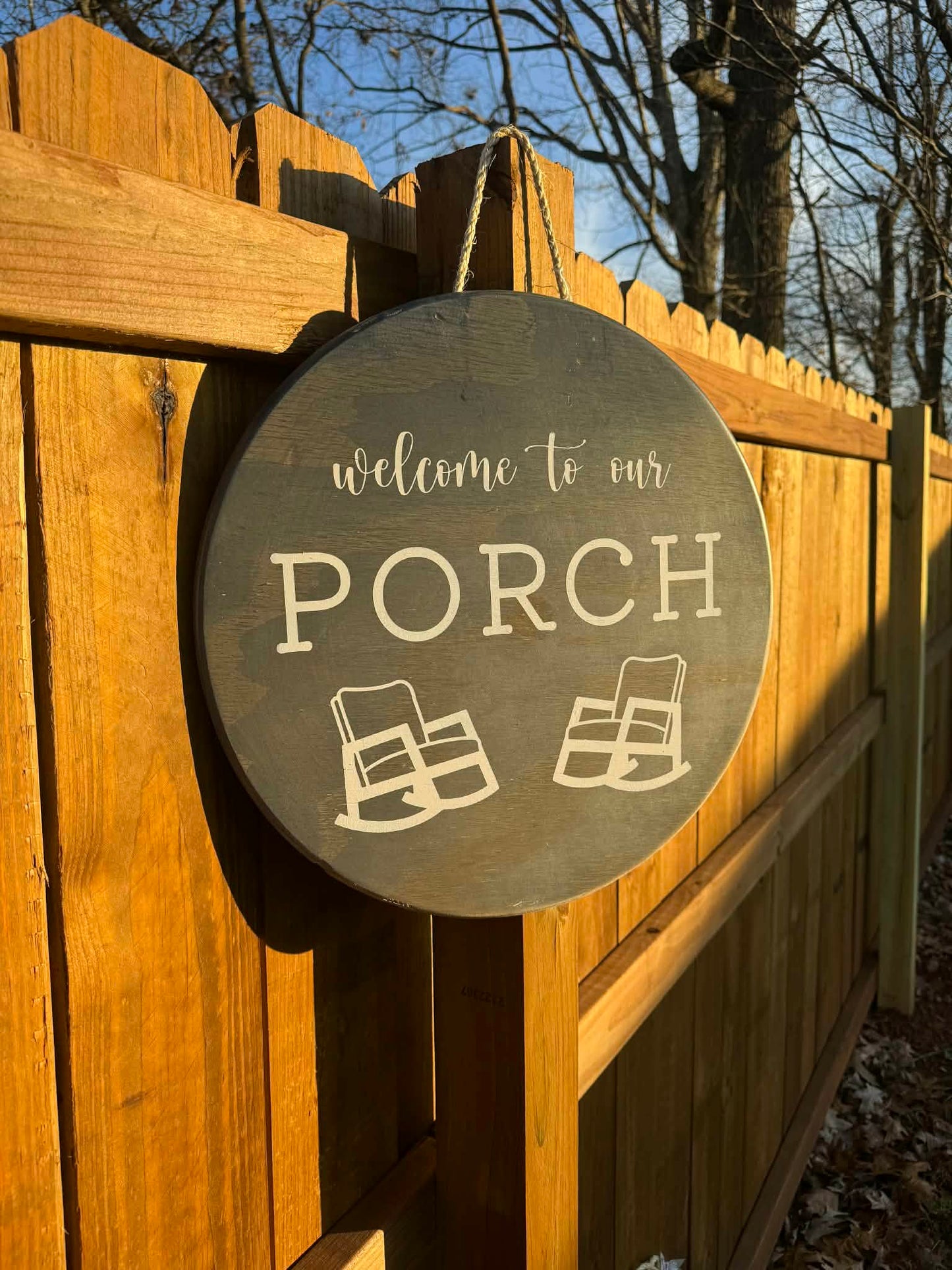 Welcome to Our Porch Door Hanger