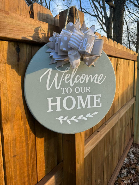 Welcome to Our Home Door Hanger